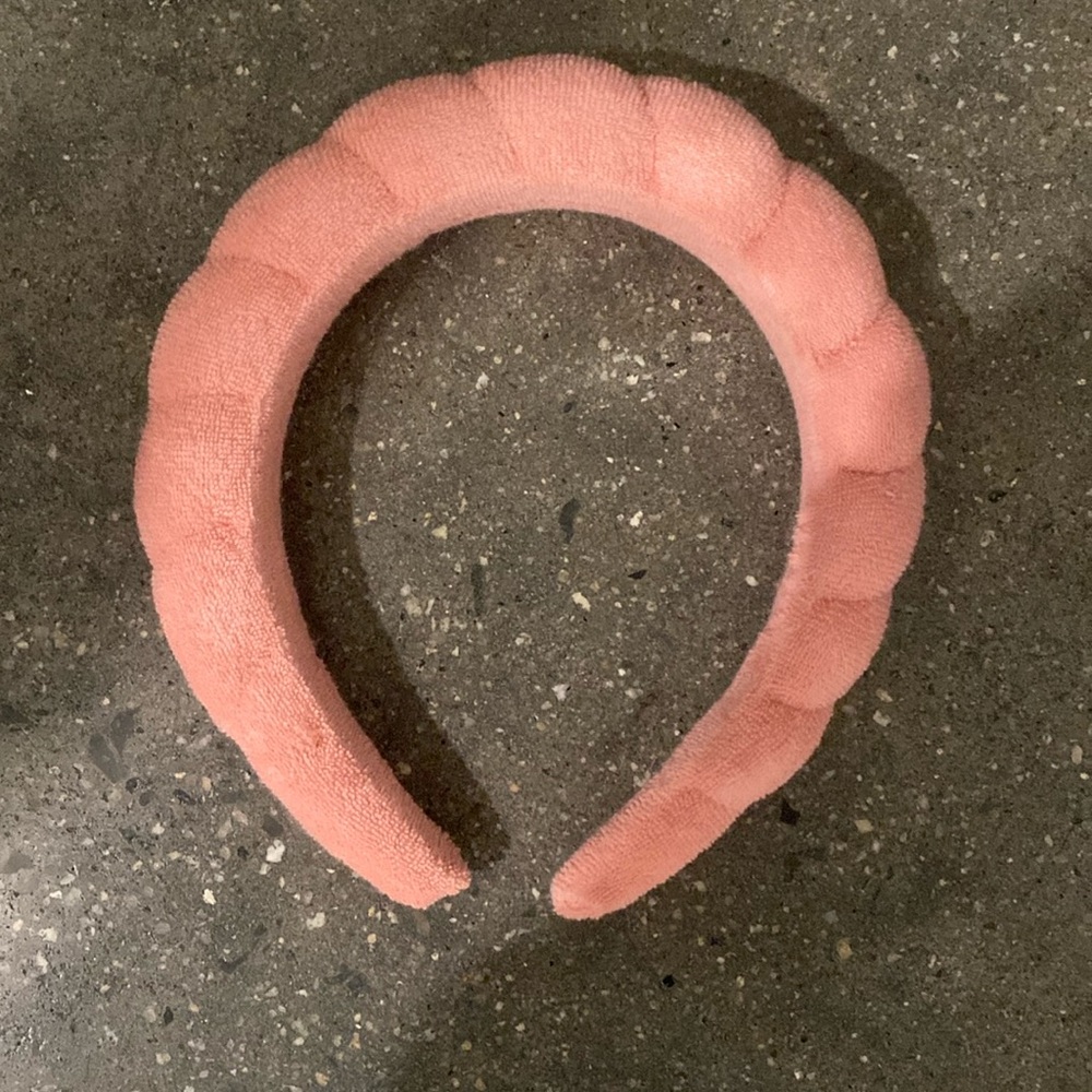 Light pink plush headband